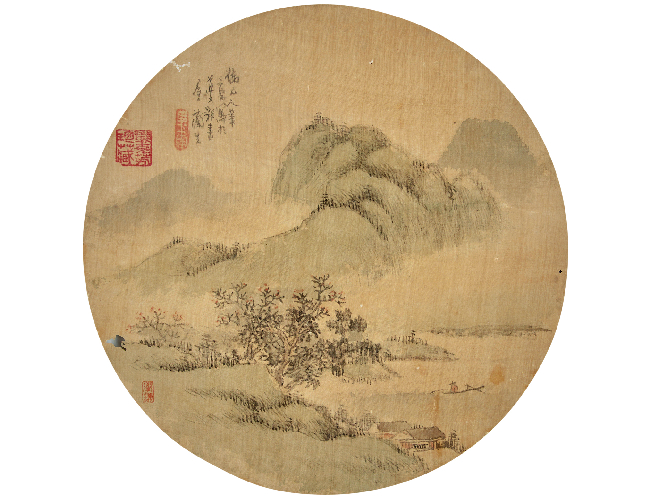 謝蘭生  山水圖團(tuán)扇